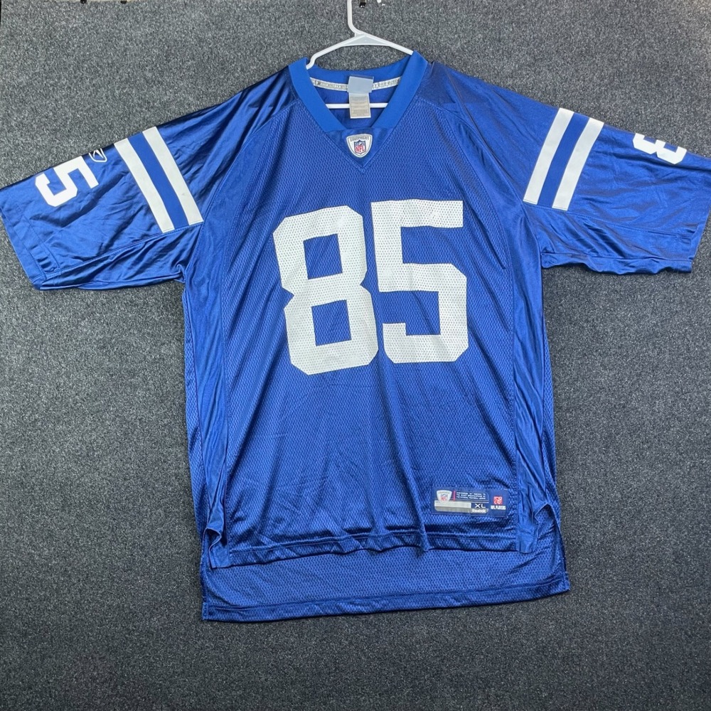 Reebok Indianapolis Colts Pierre Garcon 85 Signed Jersey Men's XL Blue